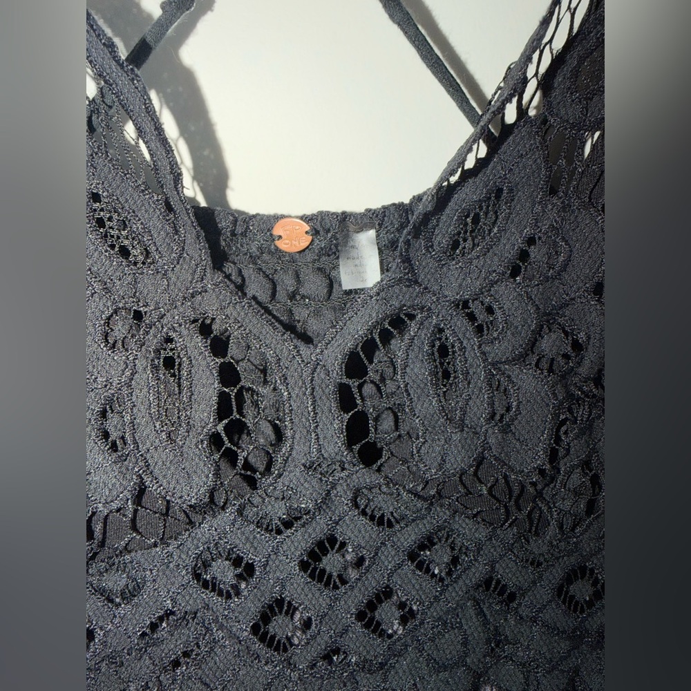 Free People - Adella Lace-Trim Tie-Dye Dress / medium - strappy, boho, lace - Picture 4 of 16